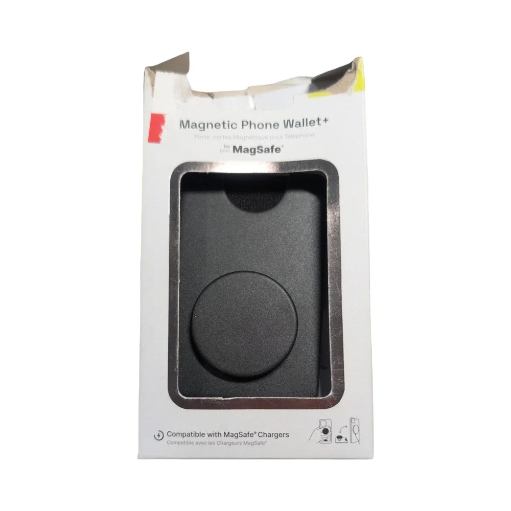 Gg6-O PopSockets Magnetic MagSafe PopWallet+ Phone Wallet/Grip - Black